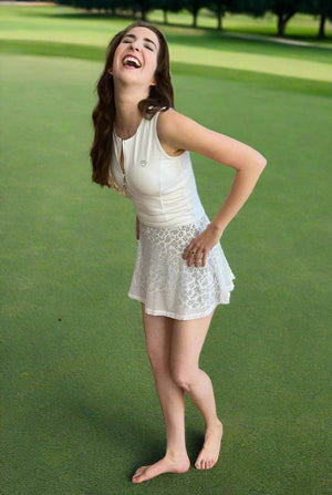 Sheer Confidence Dress White Laughing