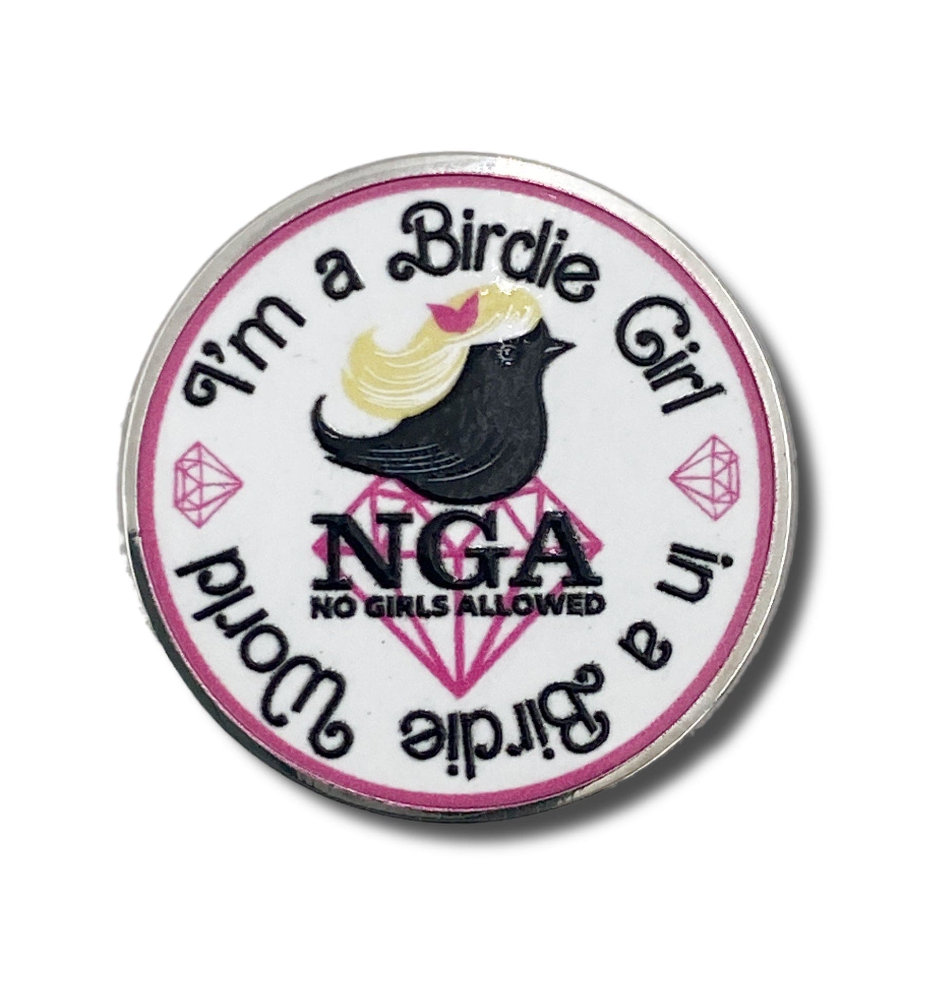 NGA - No Girls Allowed Birdie Girl Ball Marker & Hat Clip