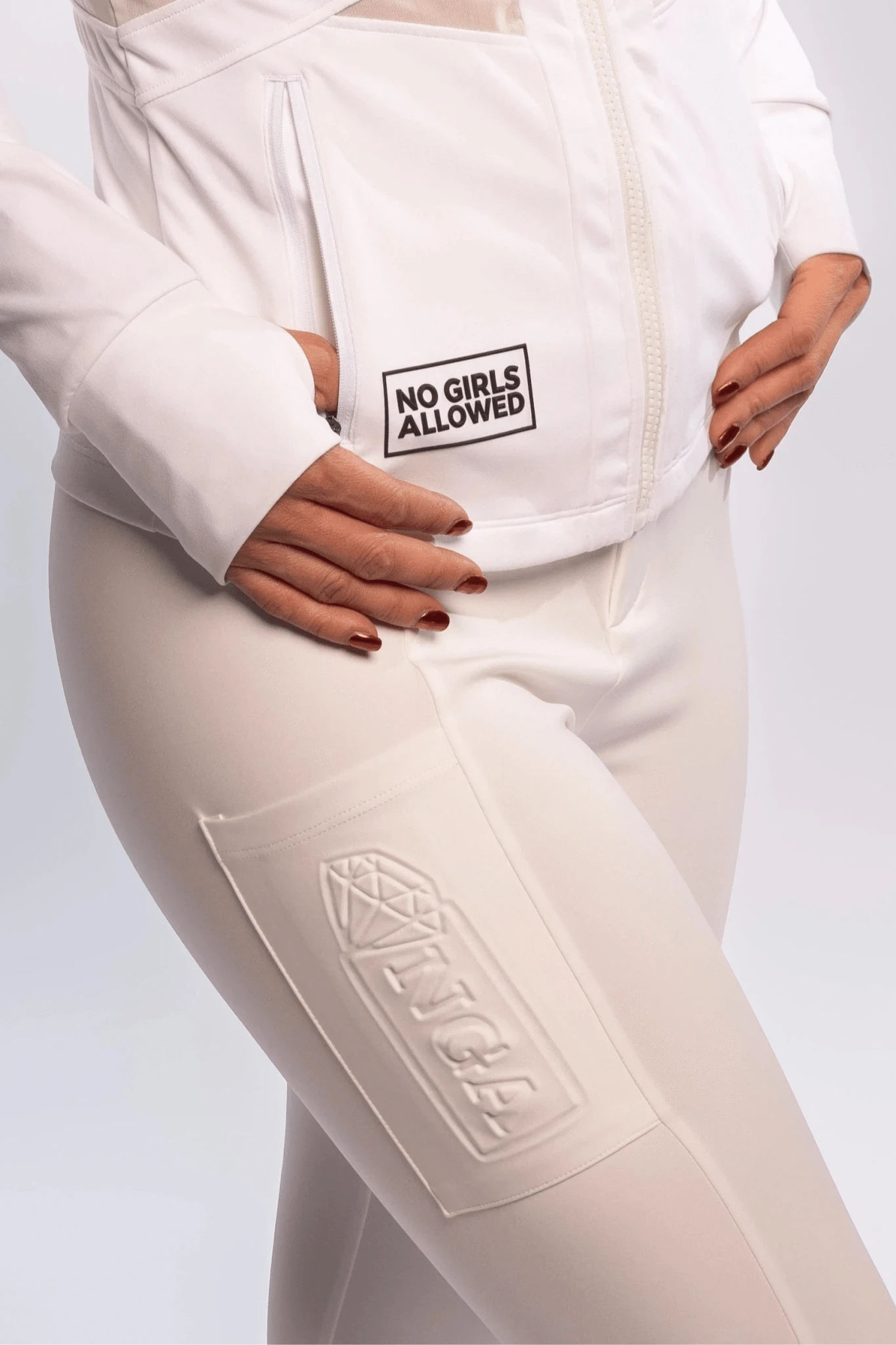 NGA - No Girls Allowed Bottoms Tee-d Up Trouser in White