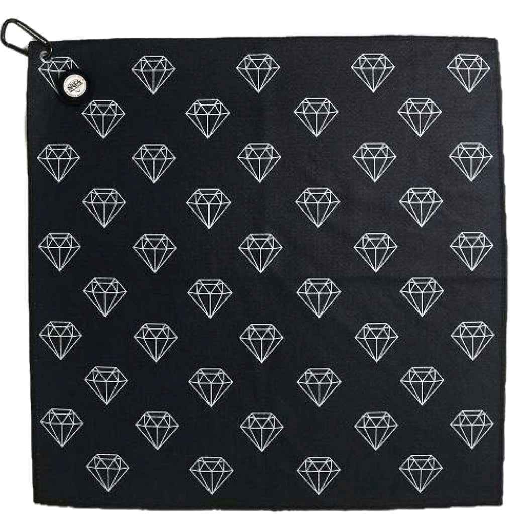 My Store Golf Towel Stuck-on-You Magnetic Golf Towel–Black and White