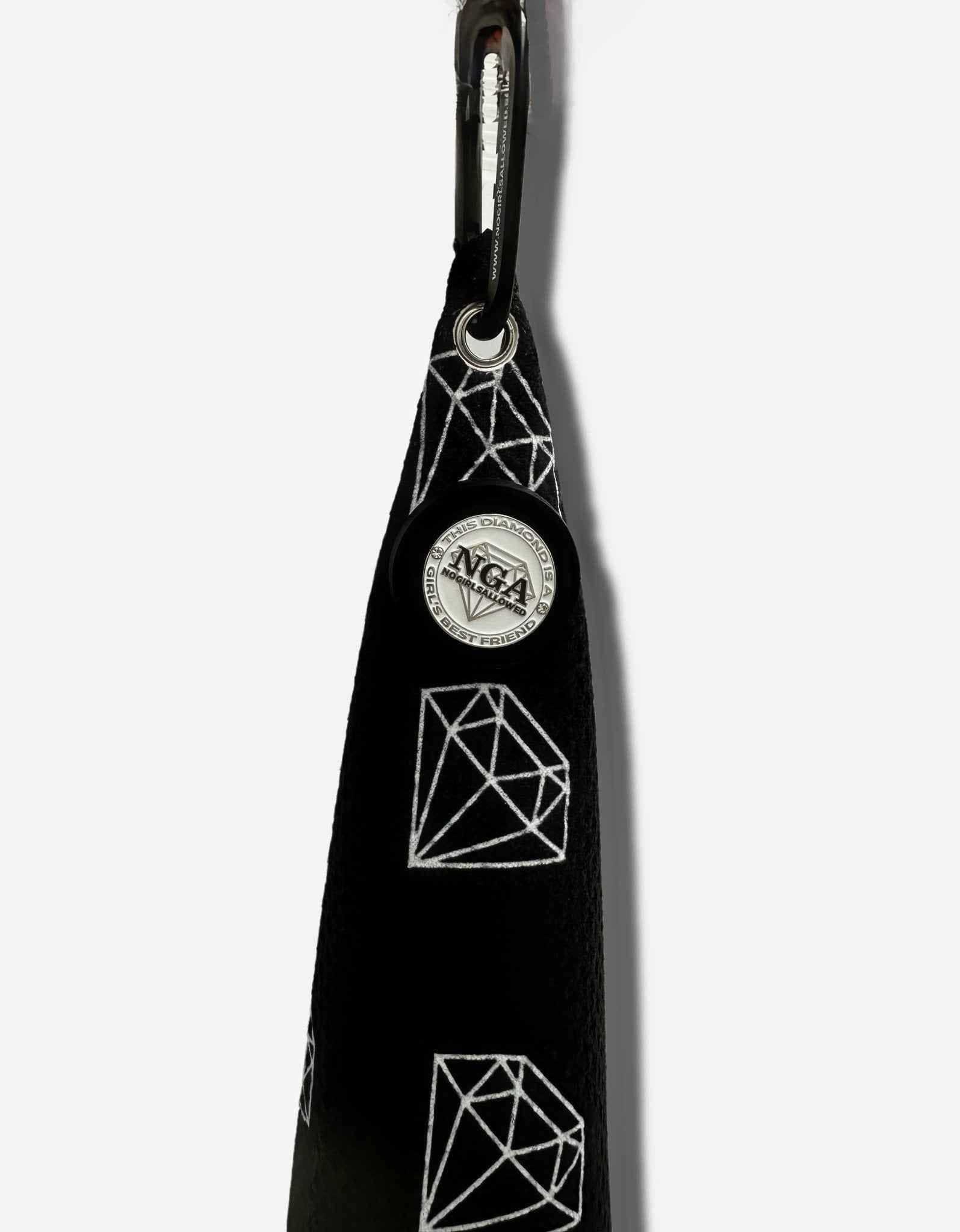 My Store Golf Towel Stuck-on-You Magnetic Golf Towel–Black and White