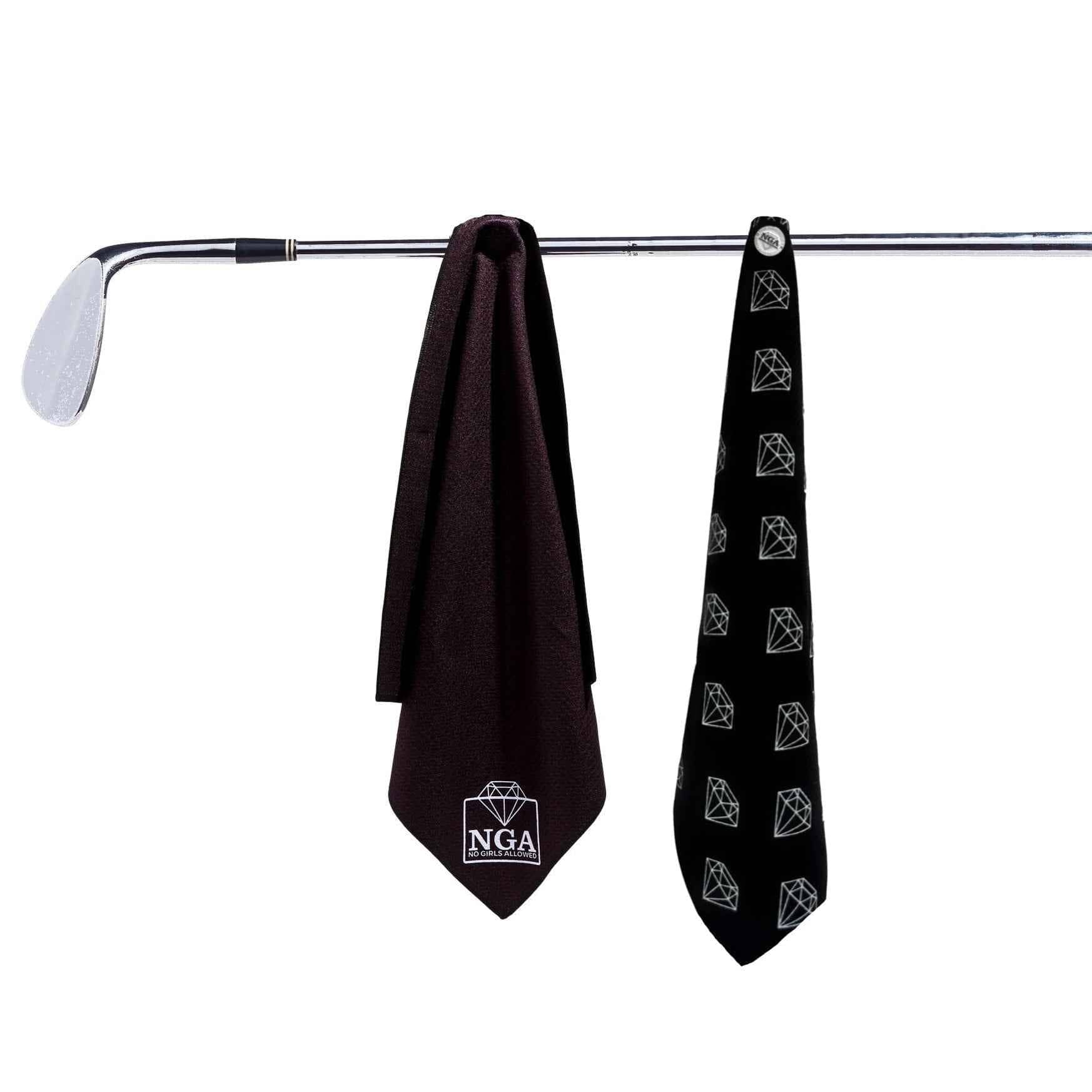 My Store Golf Towel Stuck-on-You Magnetic Golf Towel–Black and White