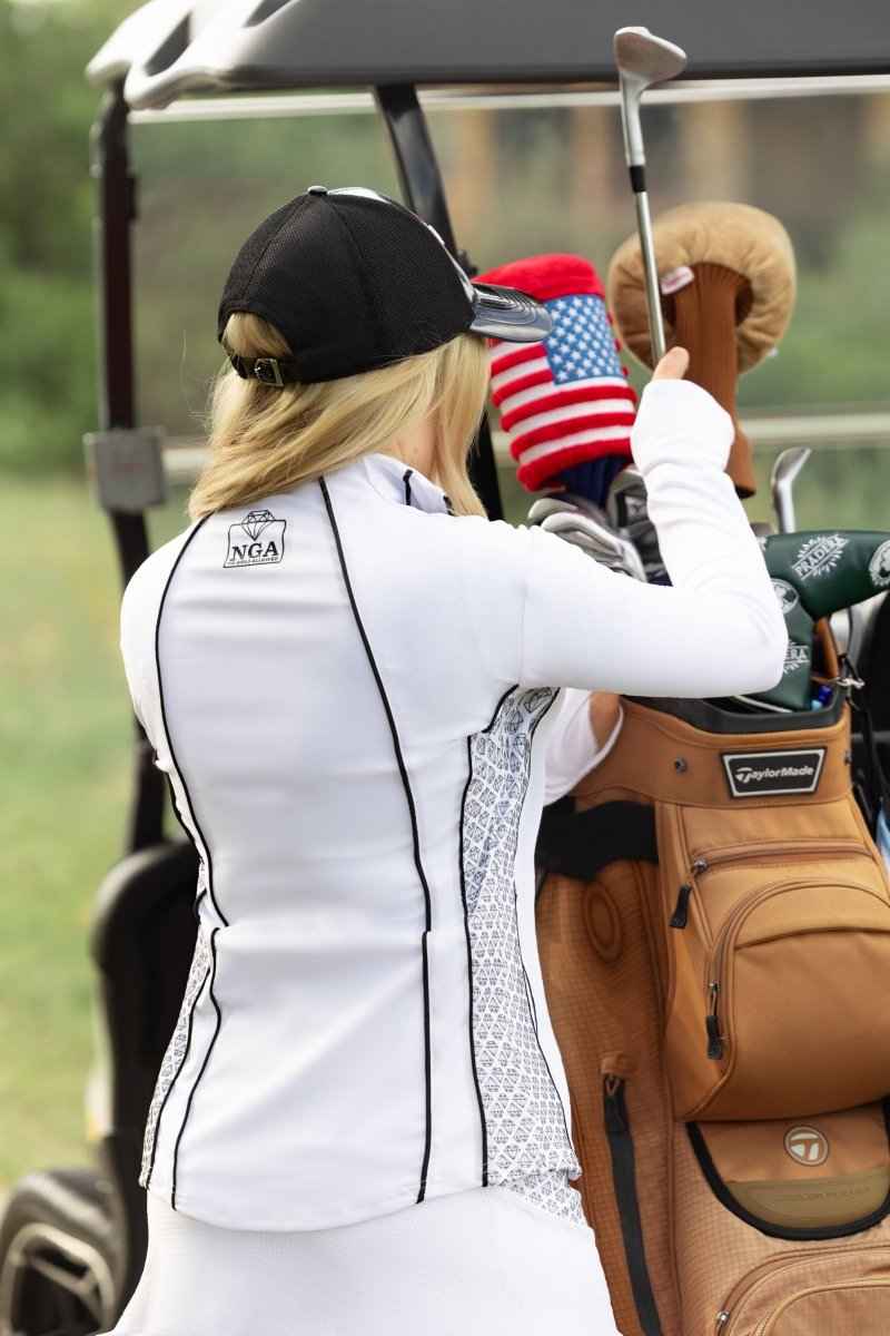 My Store Jacket Diamond Drive Collection: Gemma Jacket – Black on White