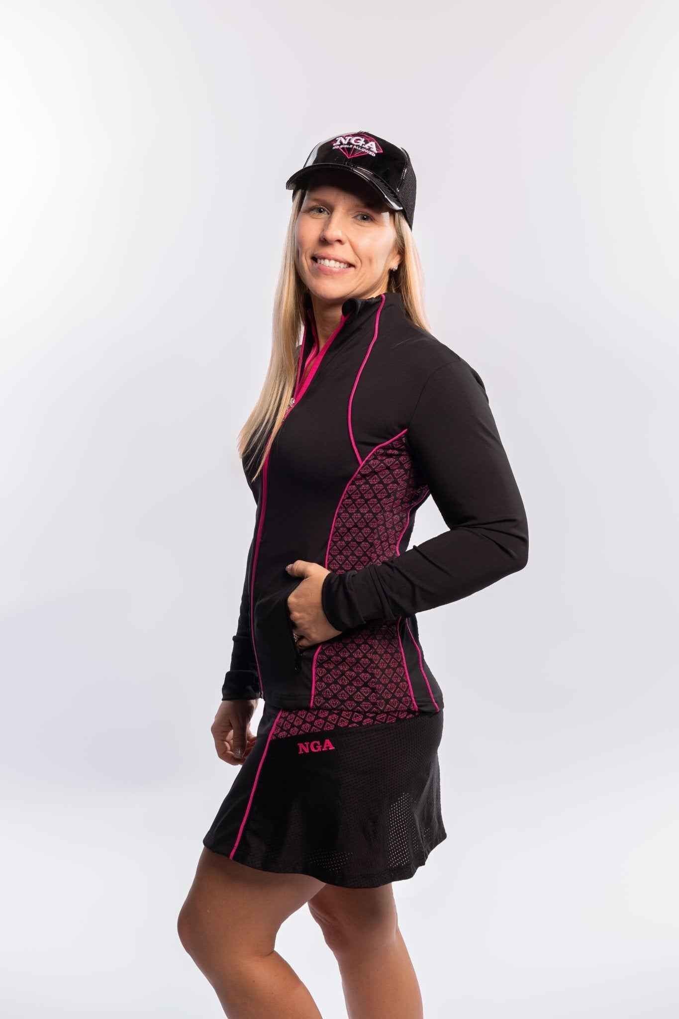 My Store Skirt Diamond Drive Collection Gemma Skirt - Pink on Black