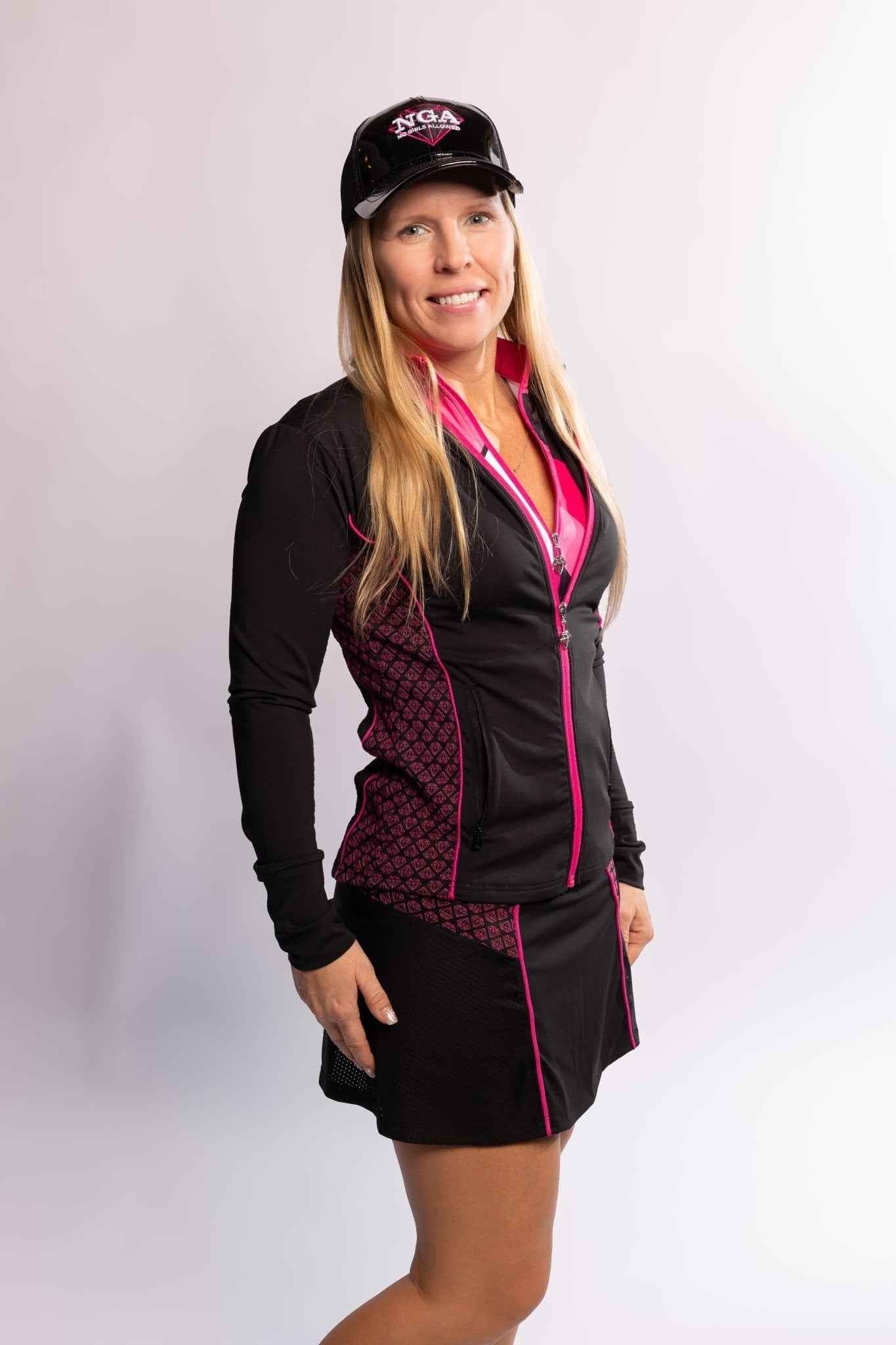 My Store Skirt Diamond Drive Collection Gemma Skirt - Pink on Black