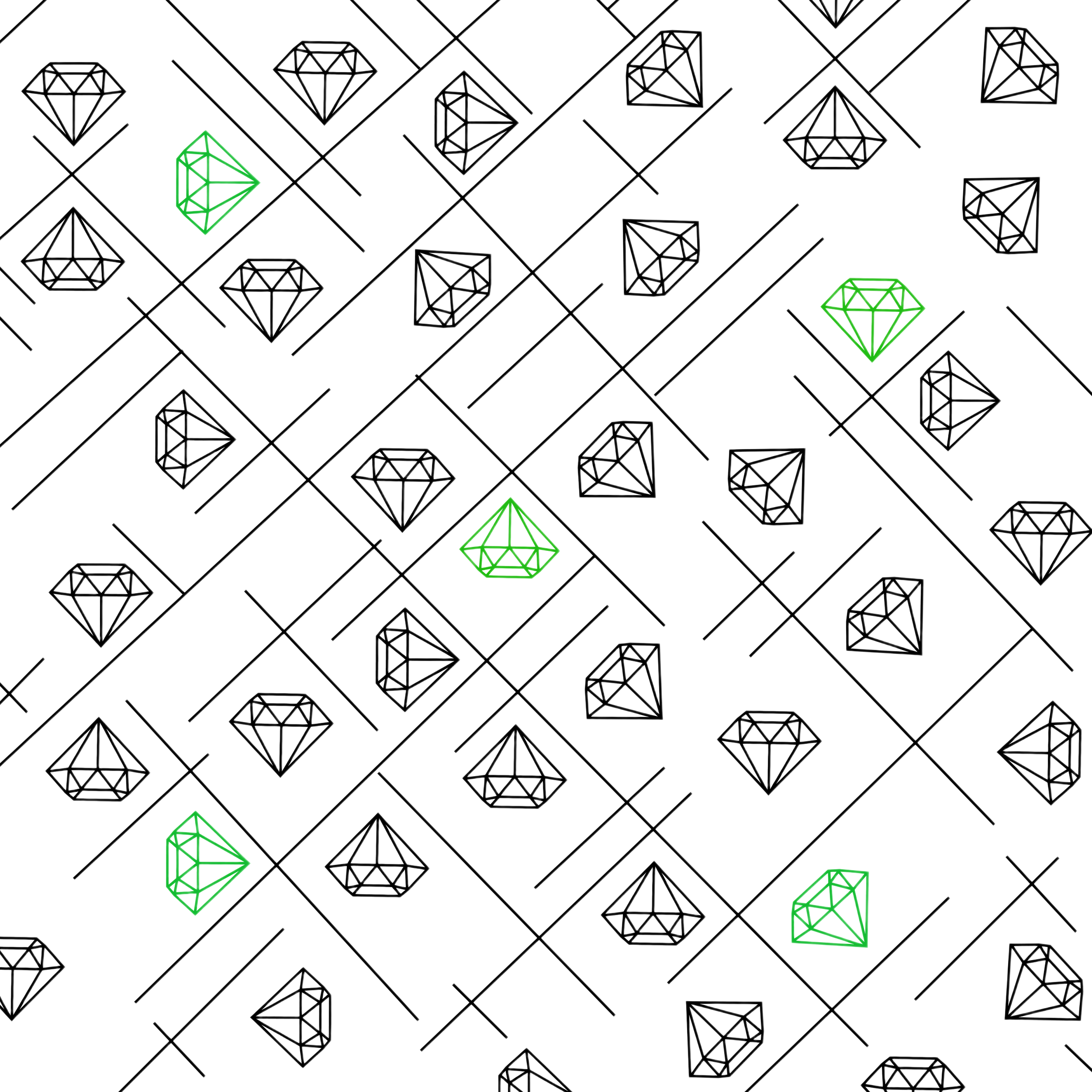 Luxe 'Unders' Shorts - Diamond Dreams Green