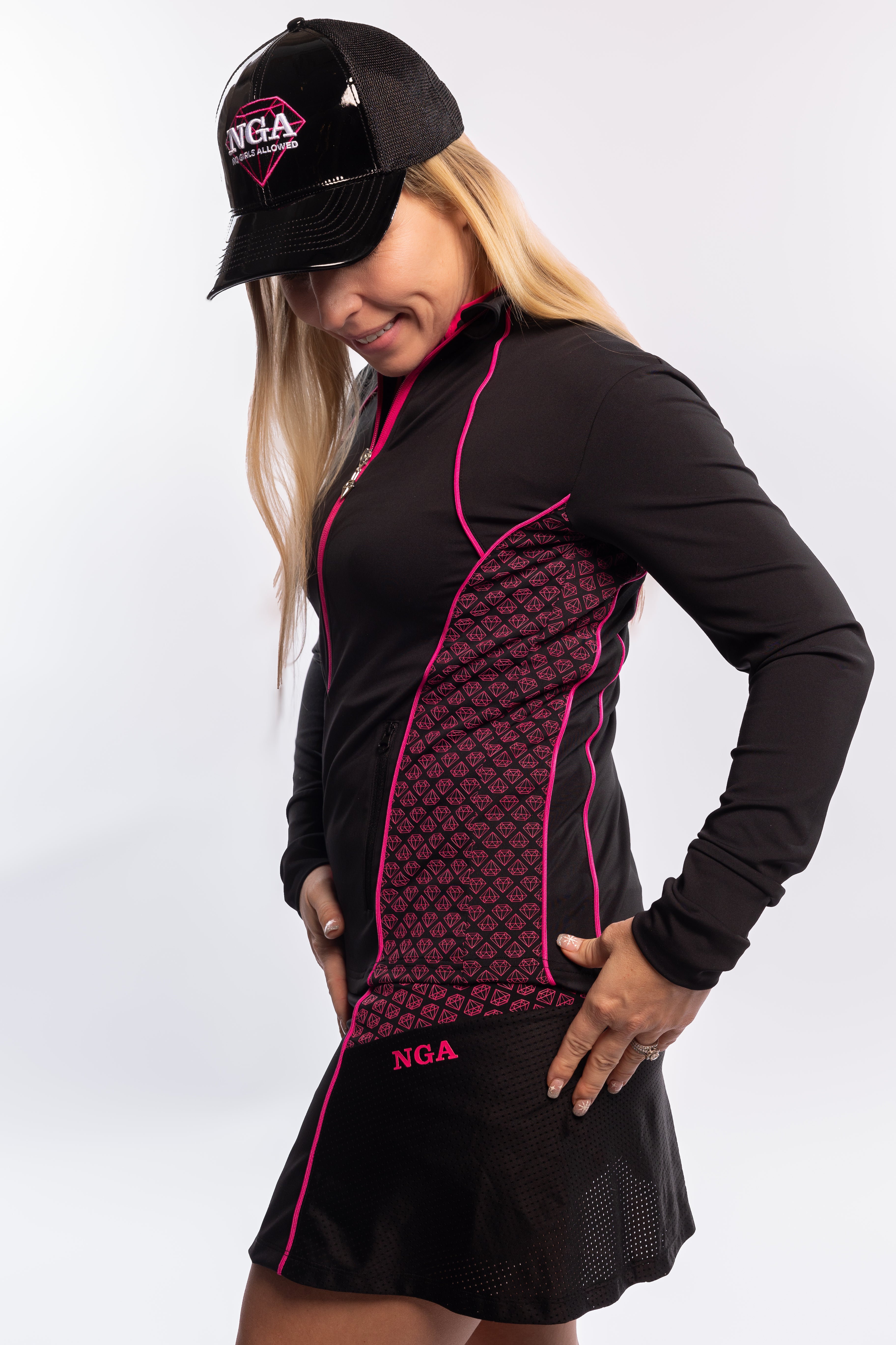 Gemma Jacket - Black/Pink Detailing