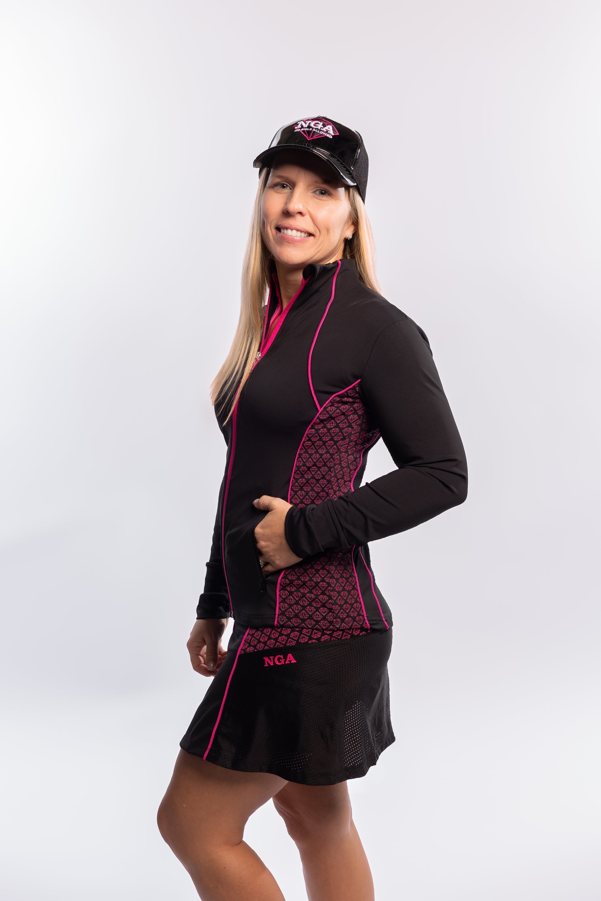 Gemma Jacket - Black/Pink Pocket