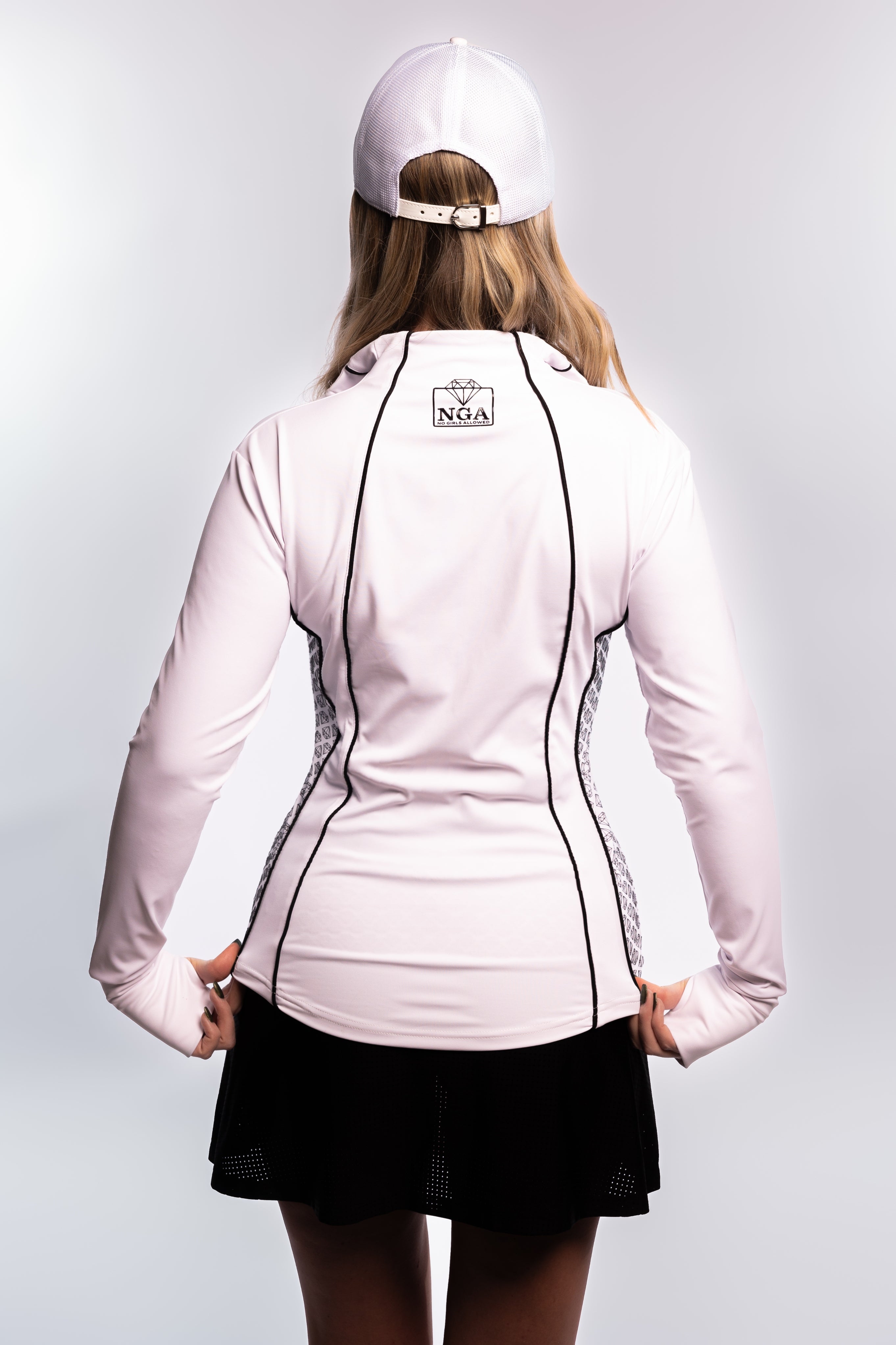 Gemma Jacket - White/Black Side Back