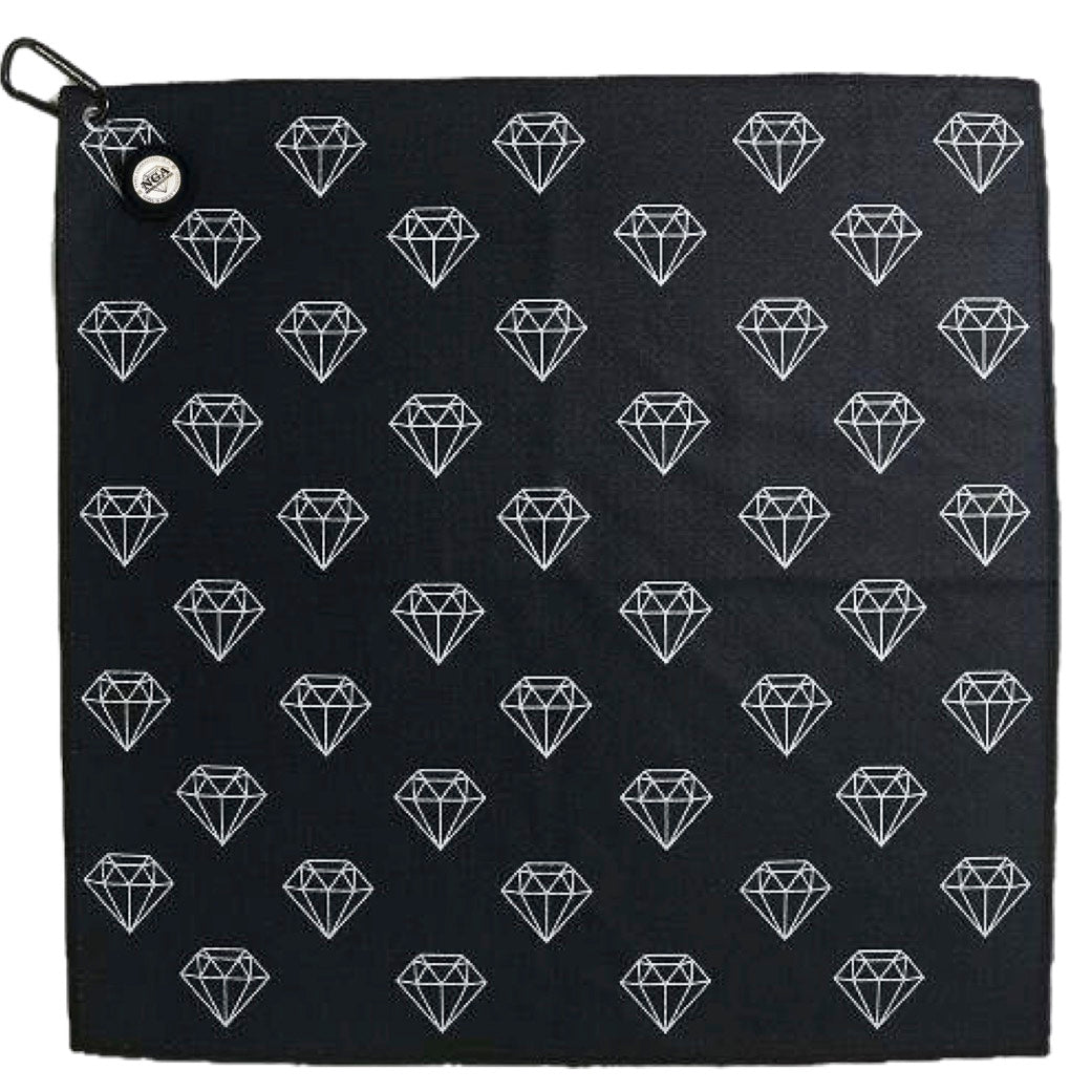 Stuck on You Magnetic Golf Towel - Black & White Print