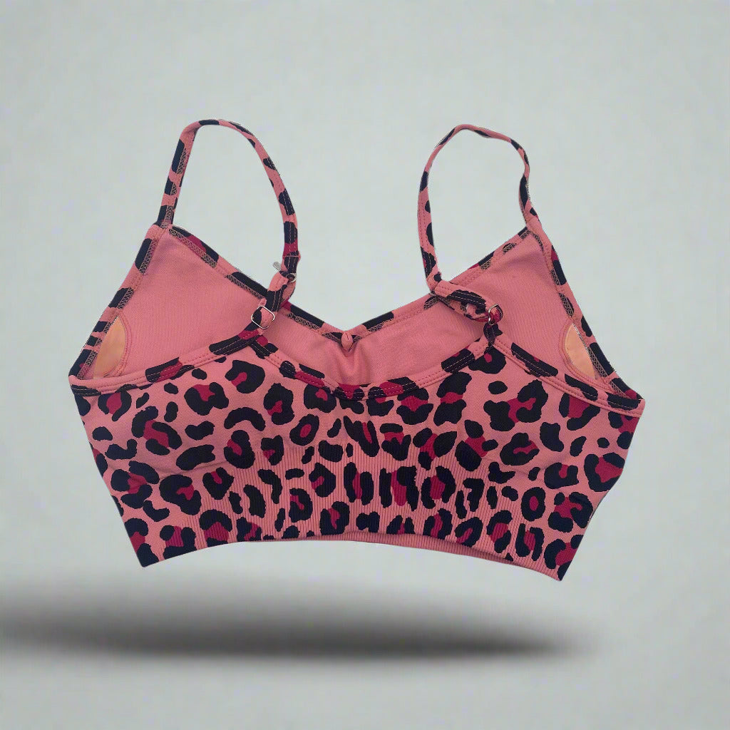 Lush Ta-Tas Bra Pink Leopard Back