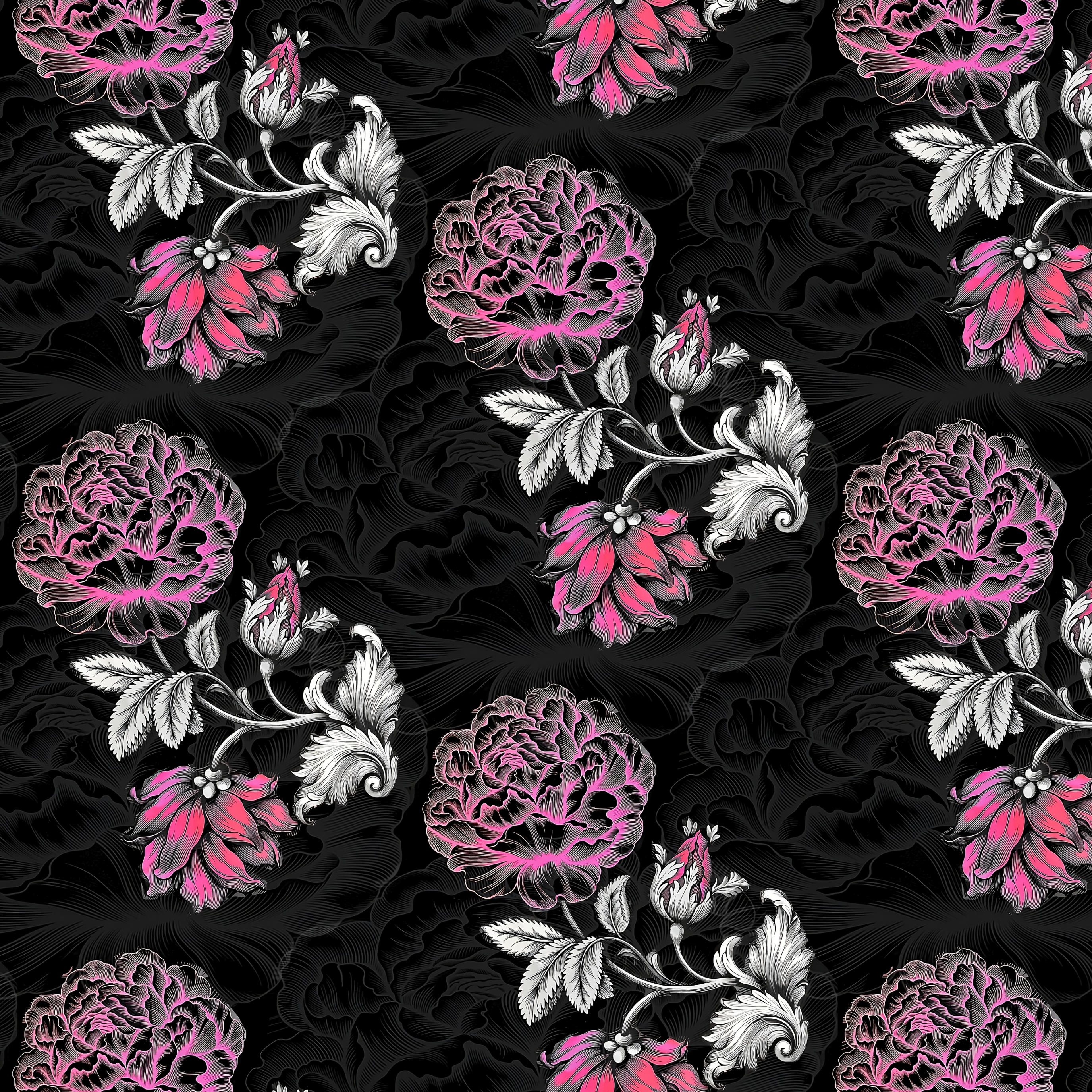Midnight Blooms Polo for Men