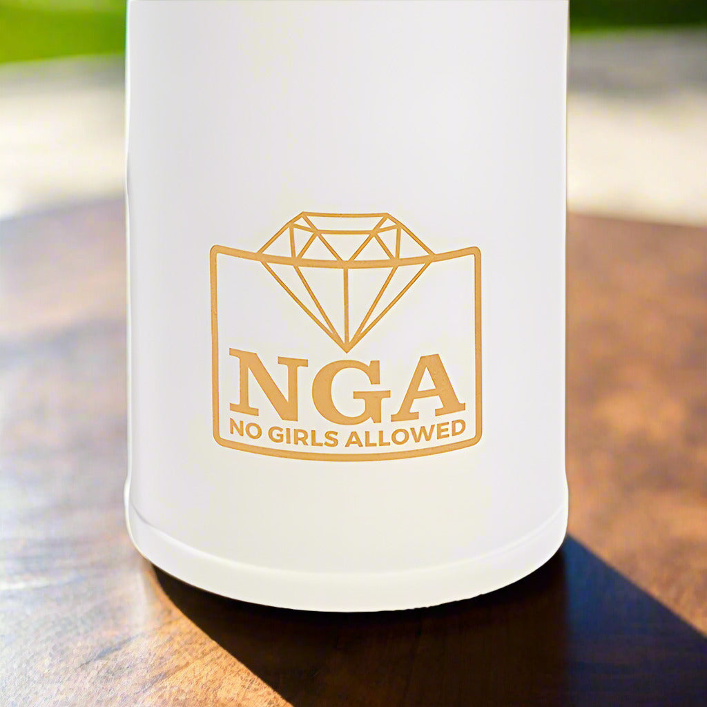 NGA "BYOW!" Bottle - Cream & Gold Zoomed