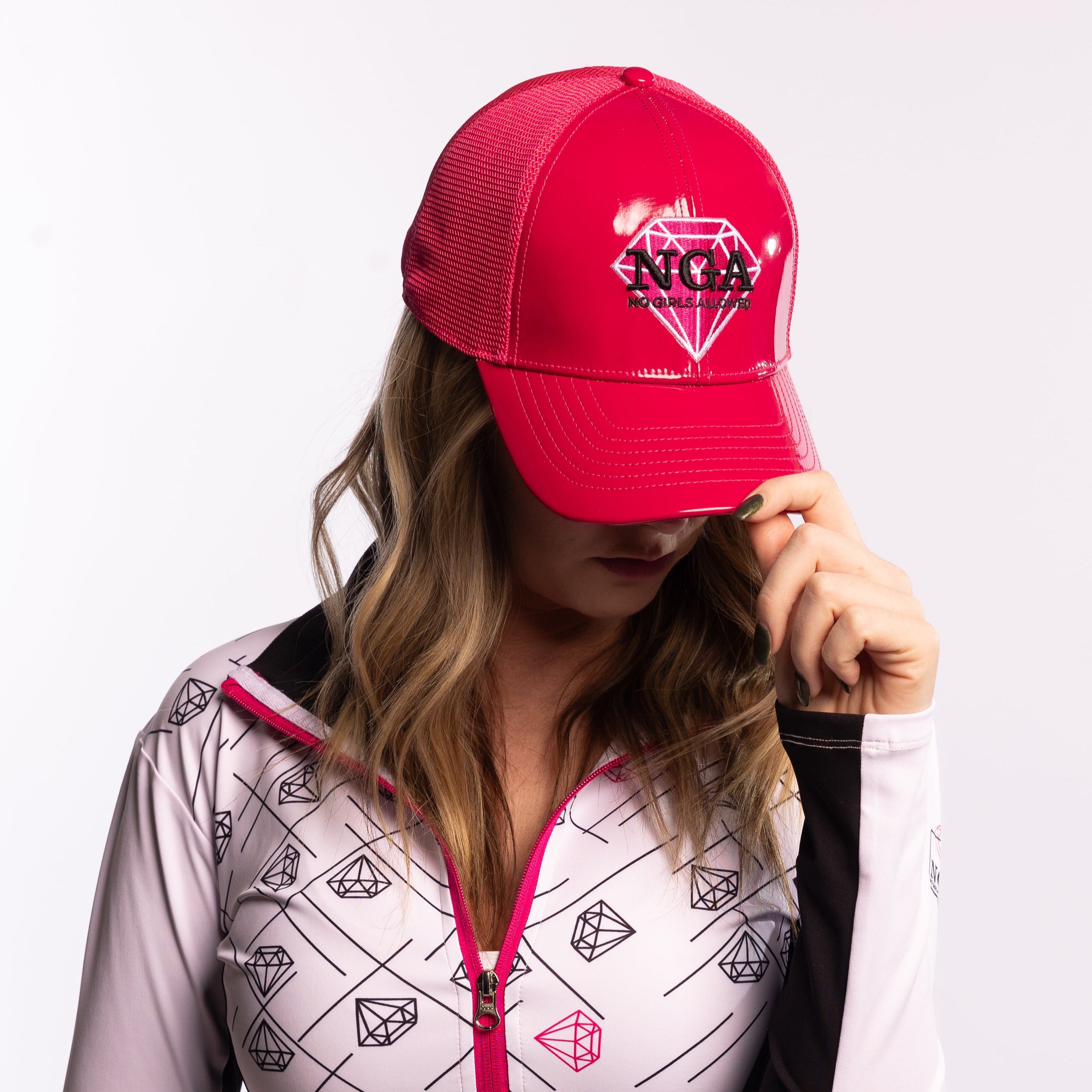 Shine Bright Hat- NGA Pink Patent 1