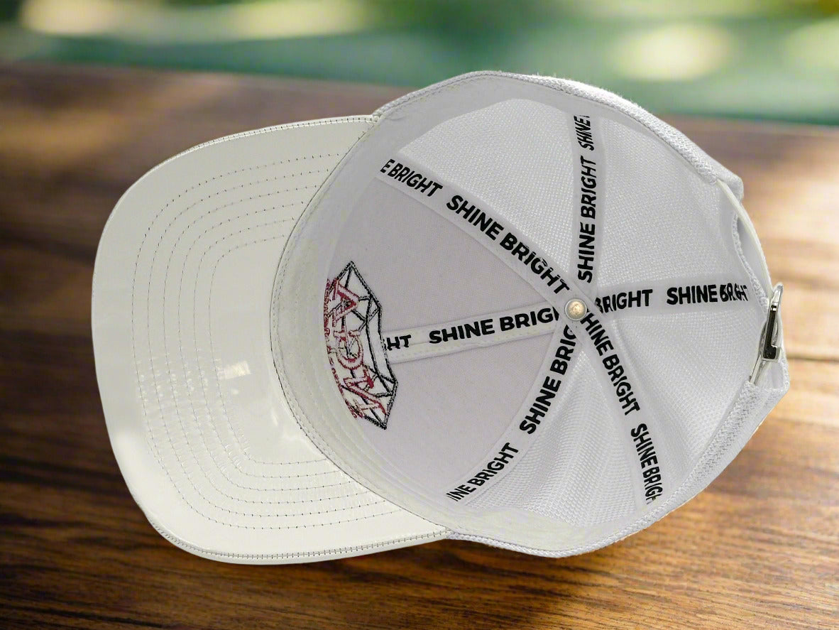 Shine Bright Hat - White Patent Inside