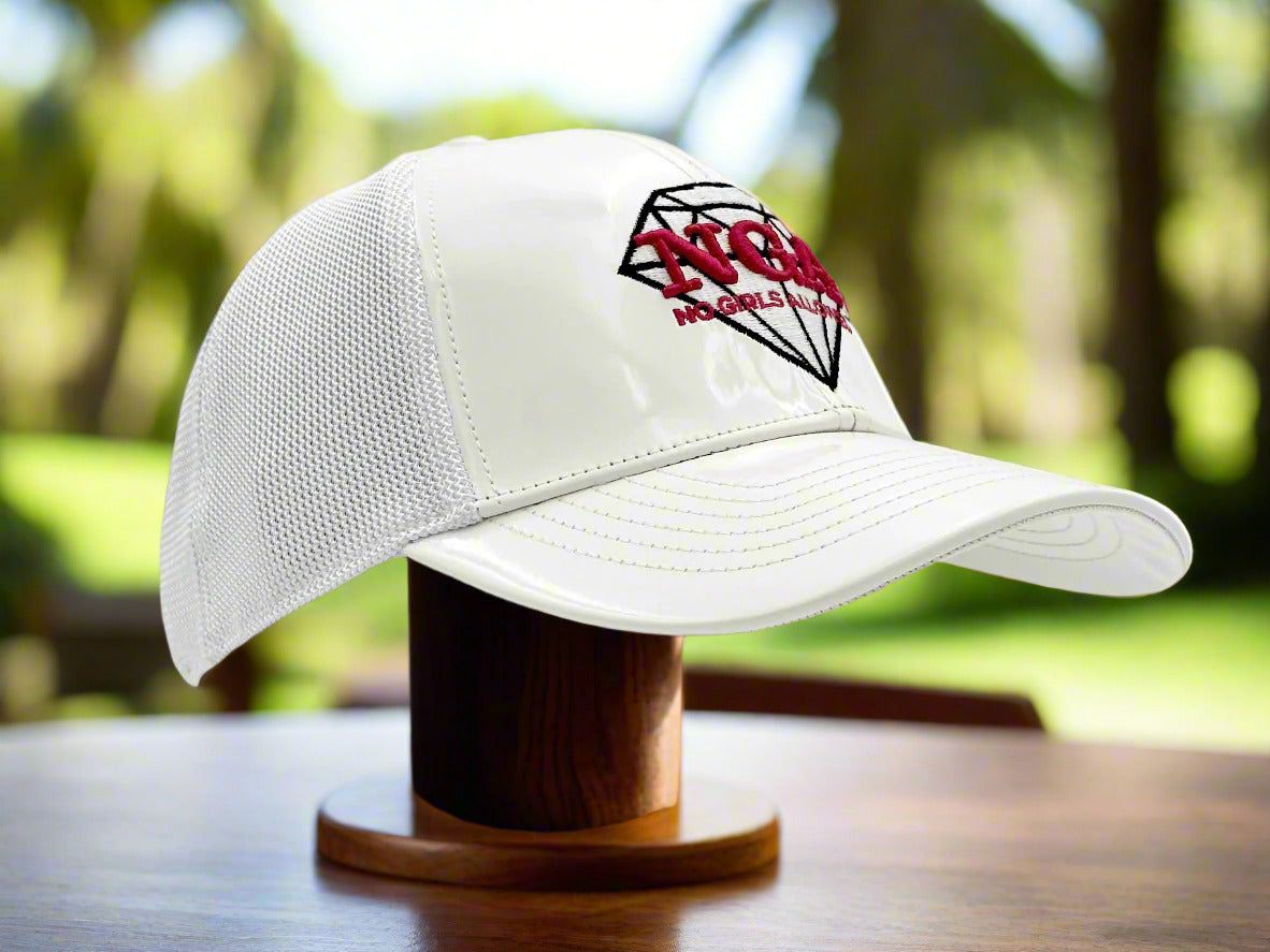 Shine Bright Hat - White Patent Side