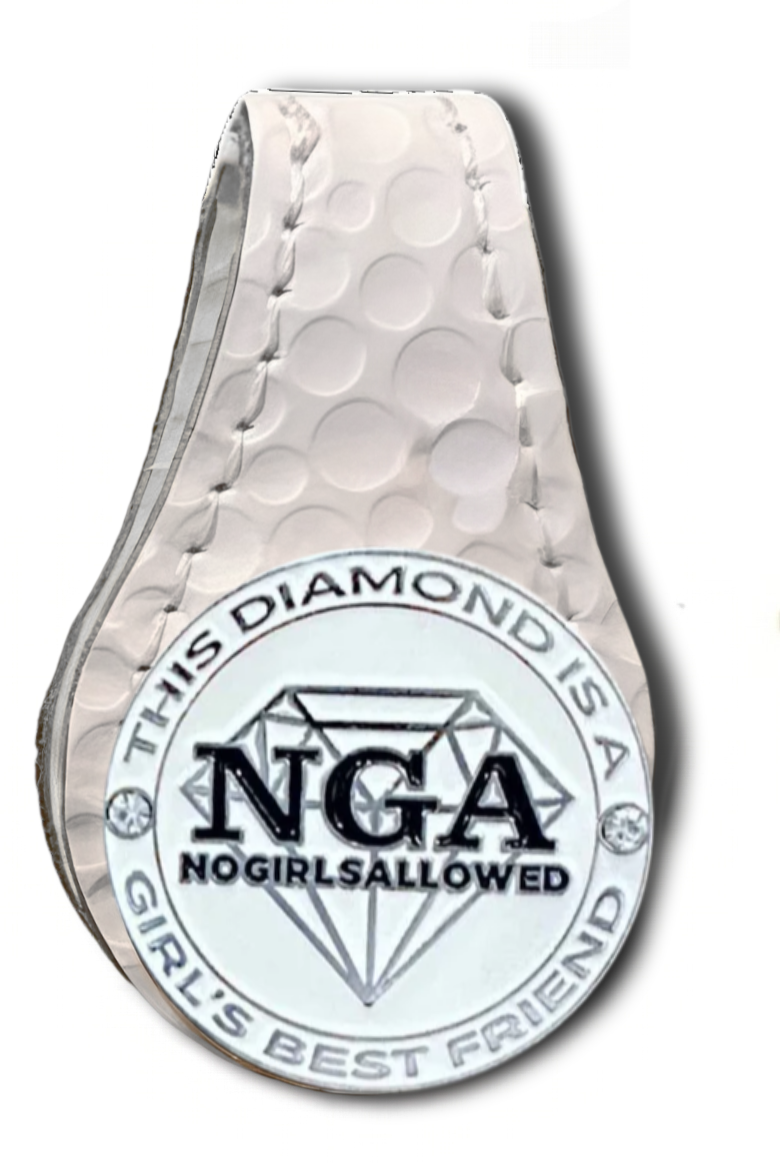 The Icon Hold Ball Marker Magnet - Pin High White