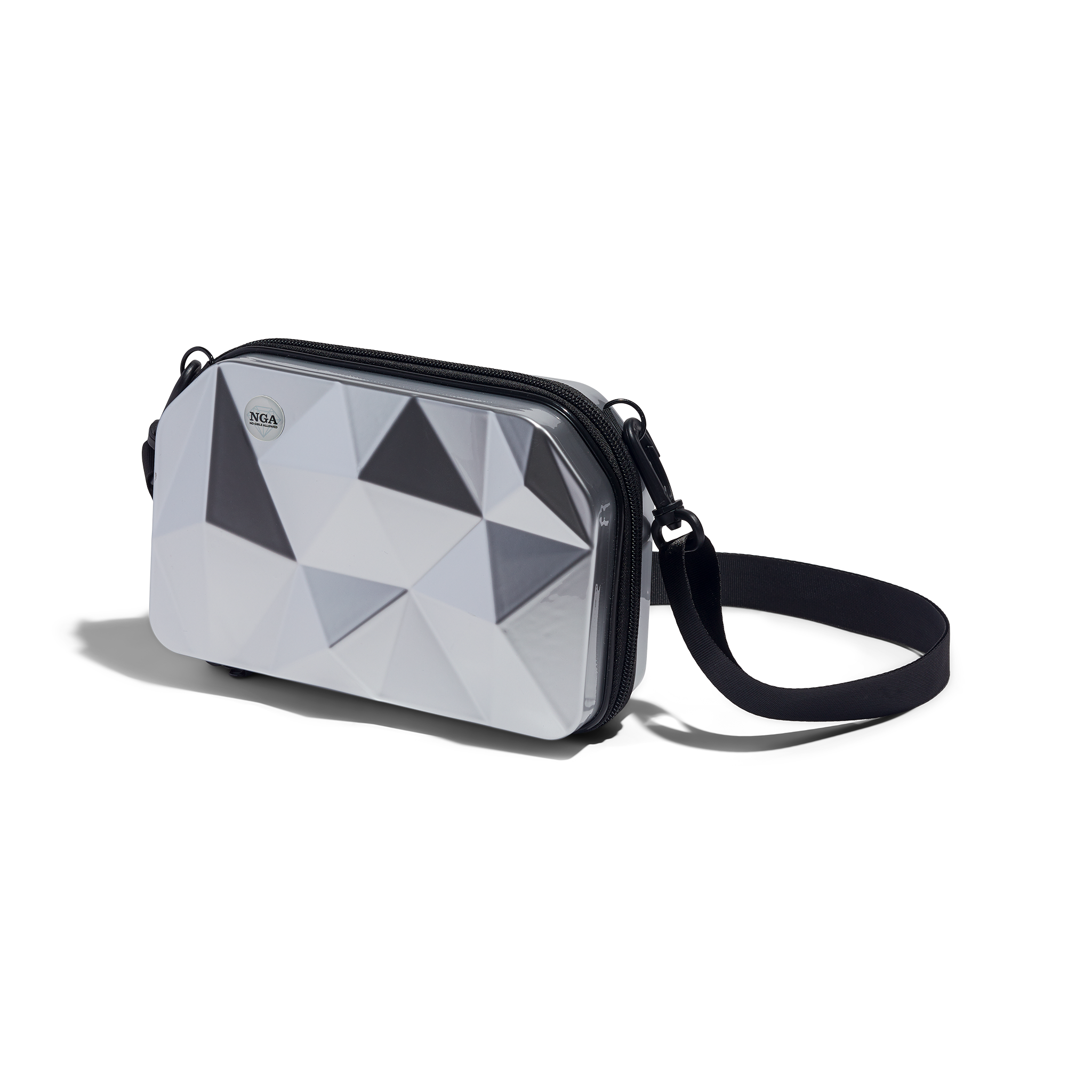 Totally Clutch Silver Diamond Luxe Bag Side