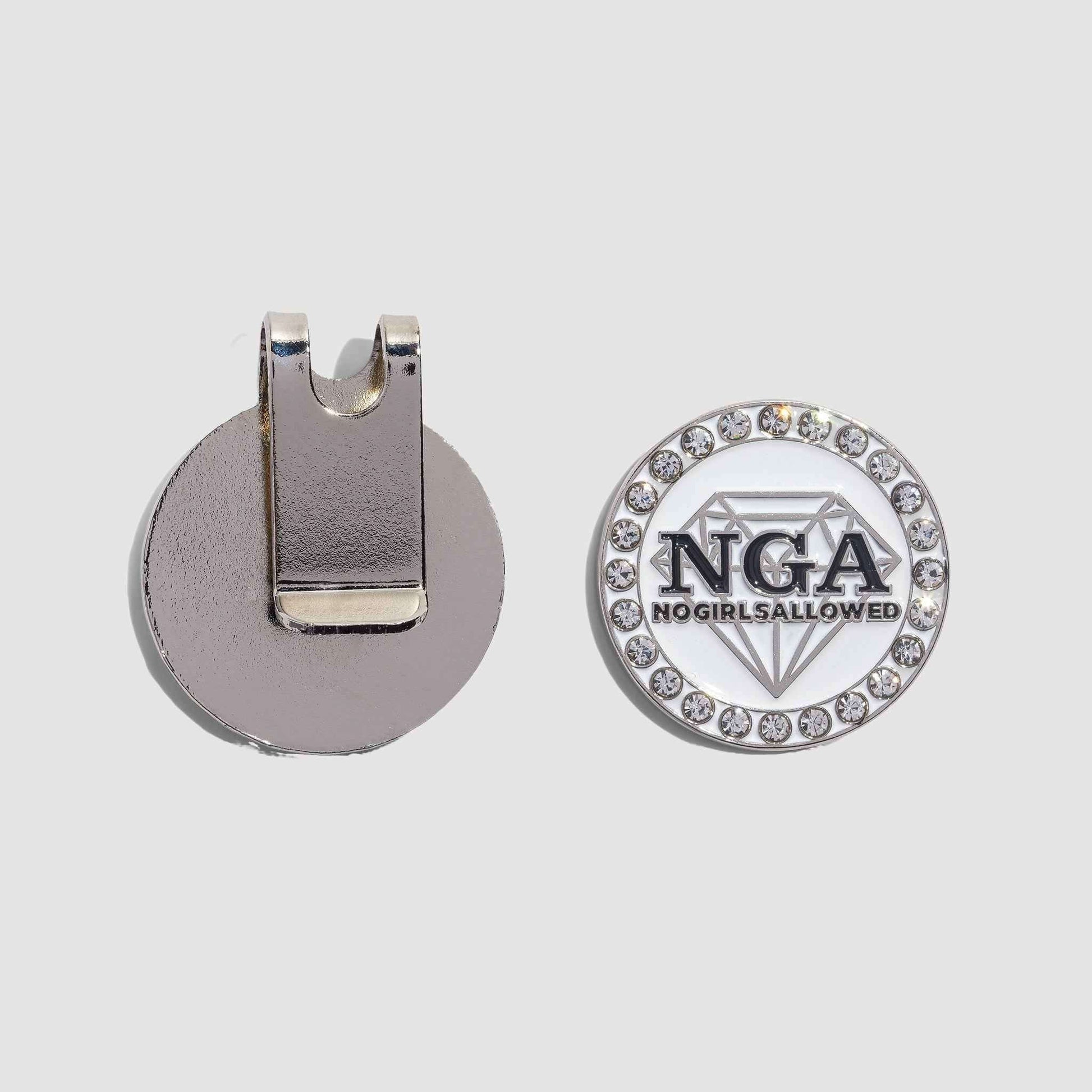 My Store Ball Marker Frosted Crystal Diamond Ball Marker & Hat Clip