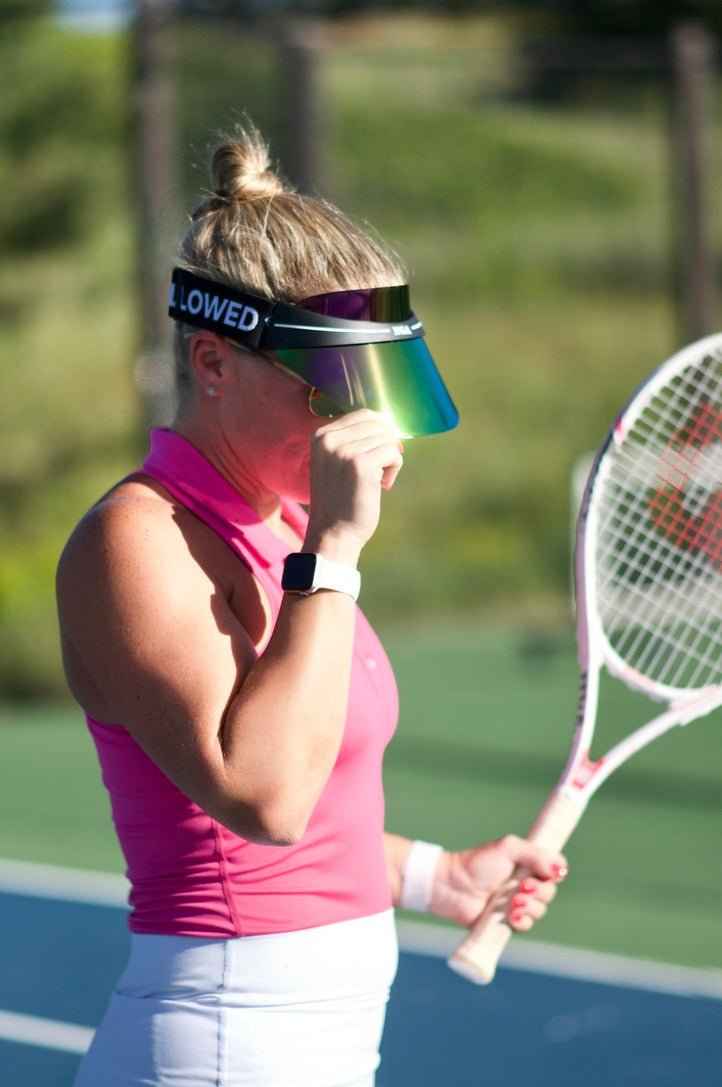  Visor Brilliant Swing Visor-Pink Oil Slick