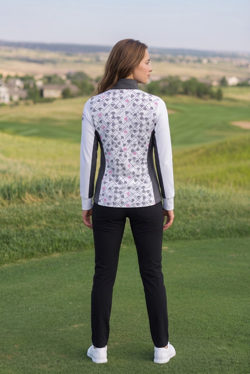 Diamond Dreams - Half Zip Pullover - Pink