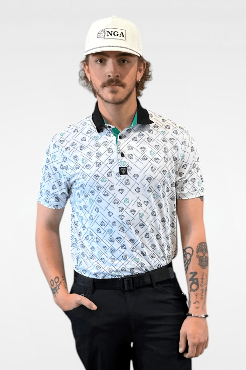 Diamond Dreams Polo for Men - Green