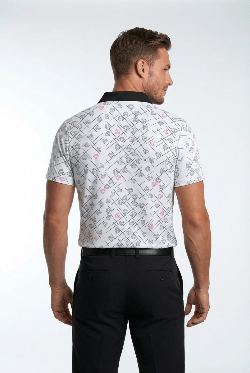 Diamond Dreams Polo for Men - Pink - NGA - No Girls Allowed