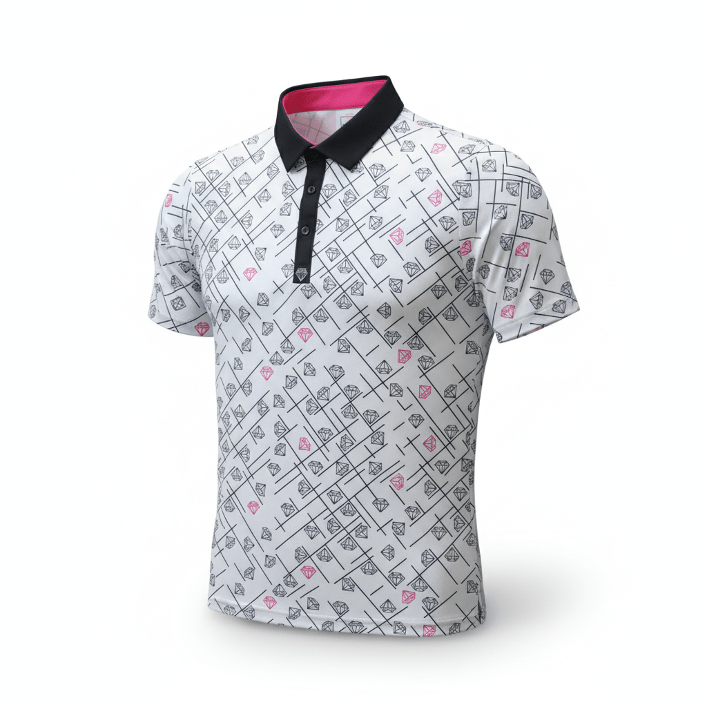 Diamond Dreams Polo for Men - Pink - NGA - No Girls Allowed