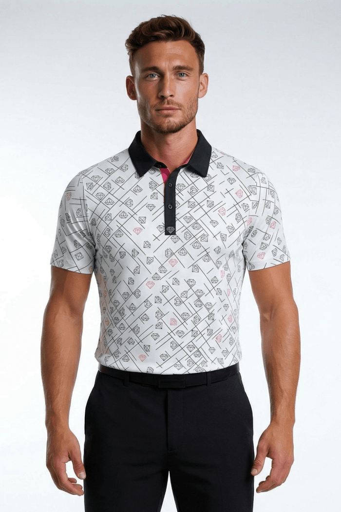 Diamond Dreams Polo for Men - Pink - NGA - No Girls Allowed