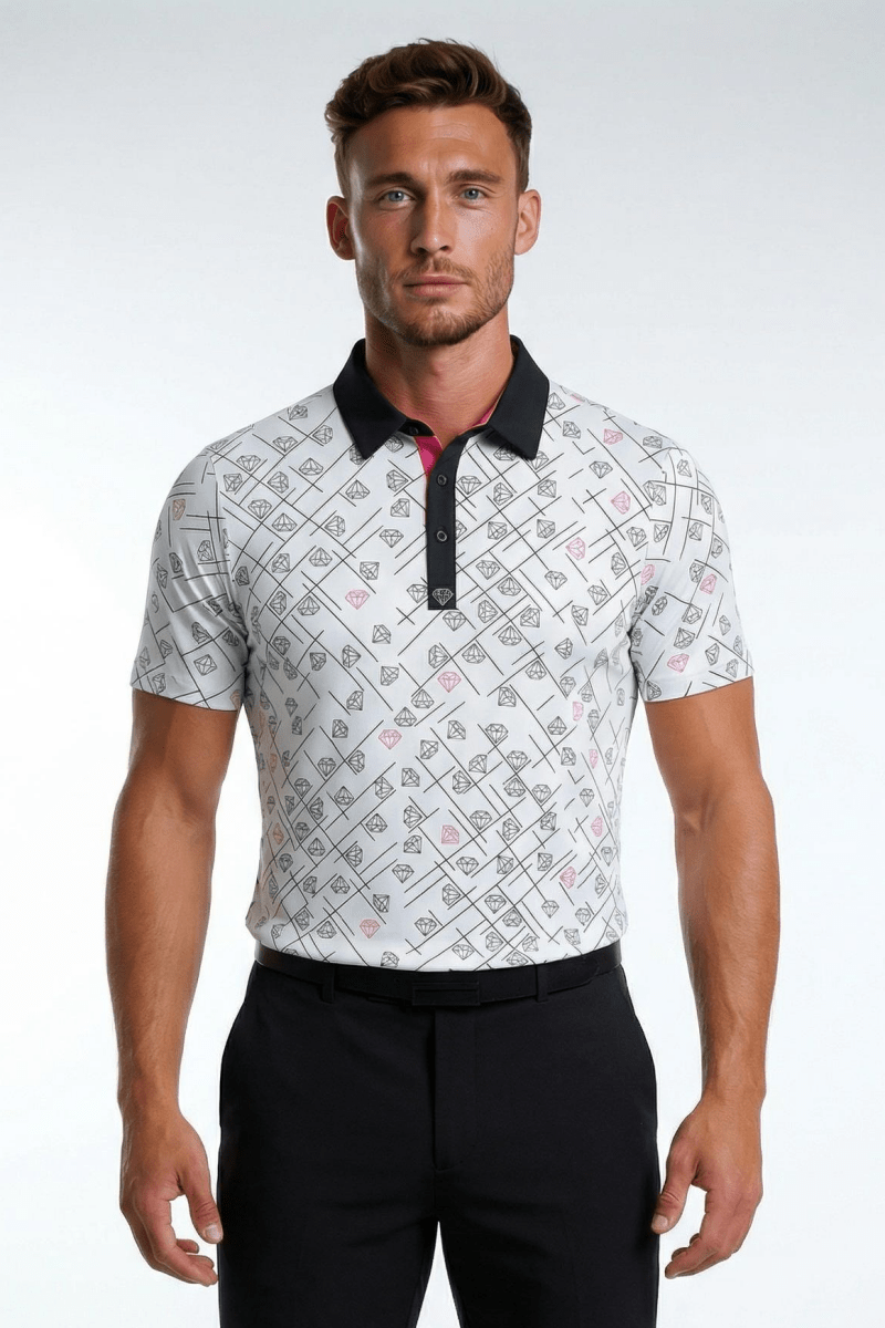 Diamond Dreams Polo for Men - Pink - NGA - No Girls Allowed