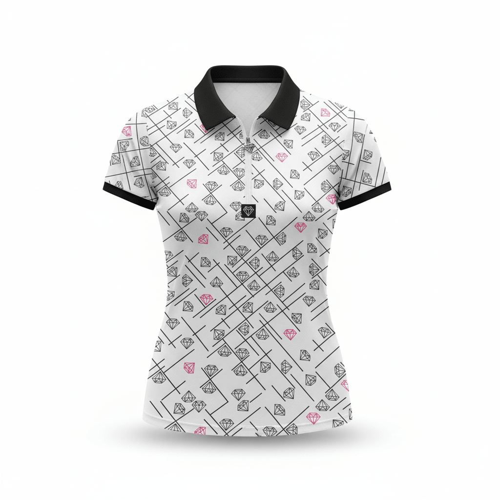 No Girls Allowed Ladies Diamond Dreams Fitted Polo Front