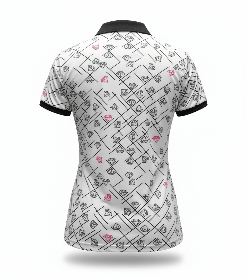 No Girls Allowed Ladies Diamond Dreams Fitted Polo Back