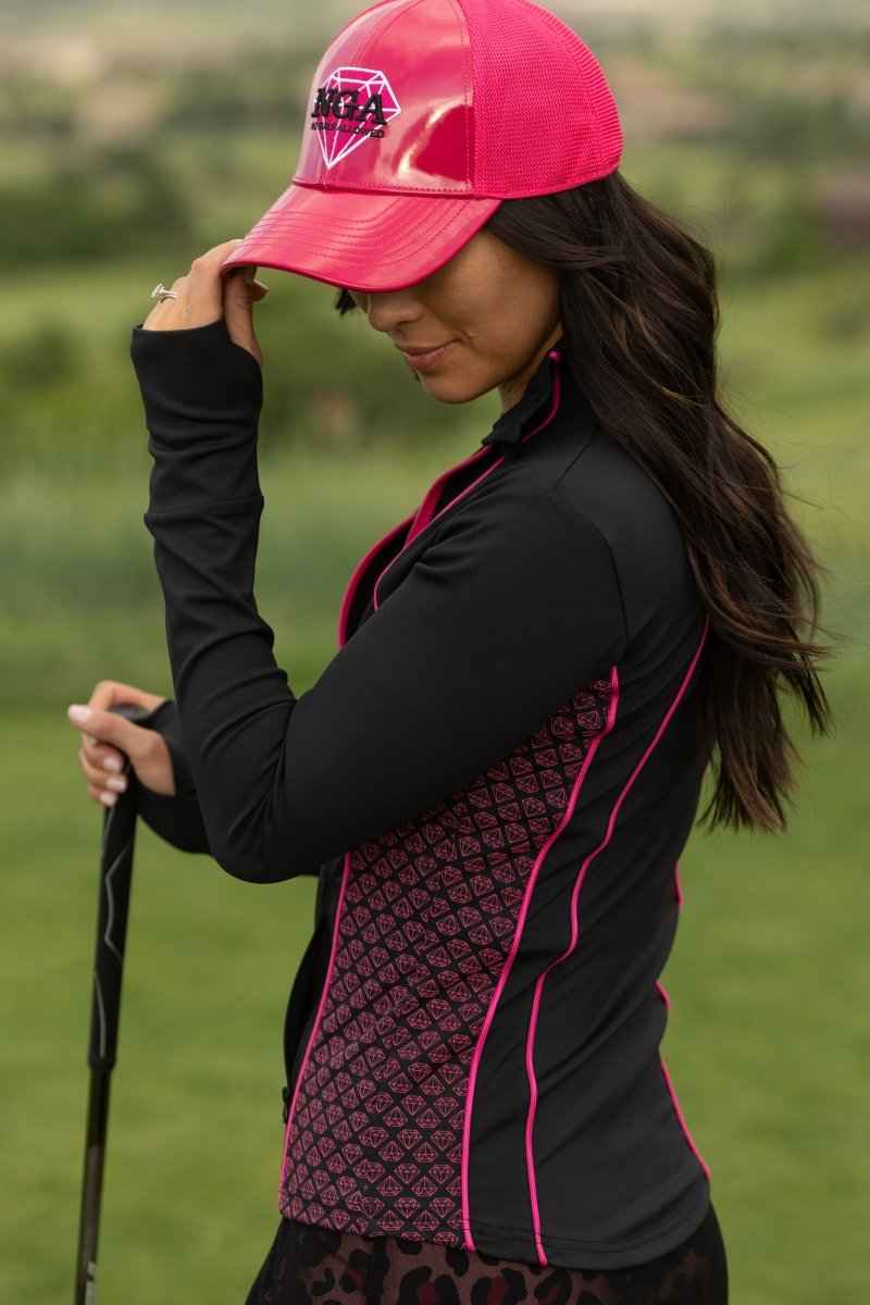  Jacket Diamond Drive Collection: Gemma Jacket - Pink on Black