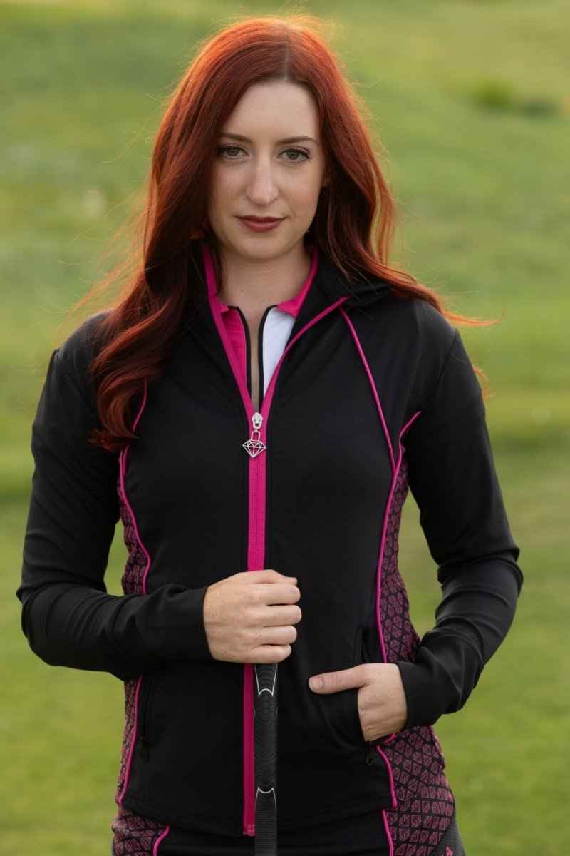  Jacket Diamond Drive Collection: Gemma Jacket - Pink on Black
