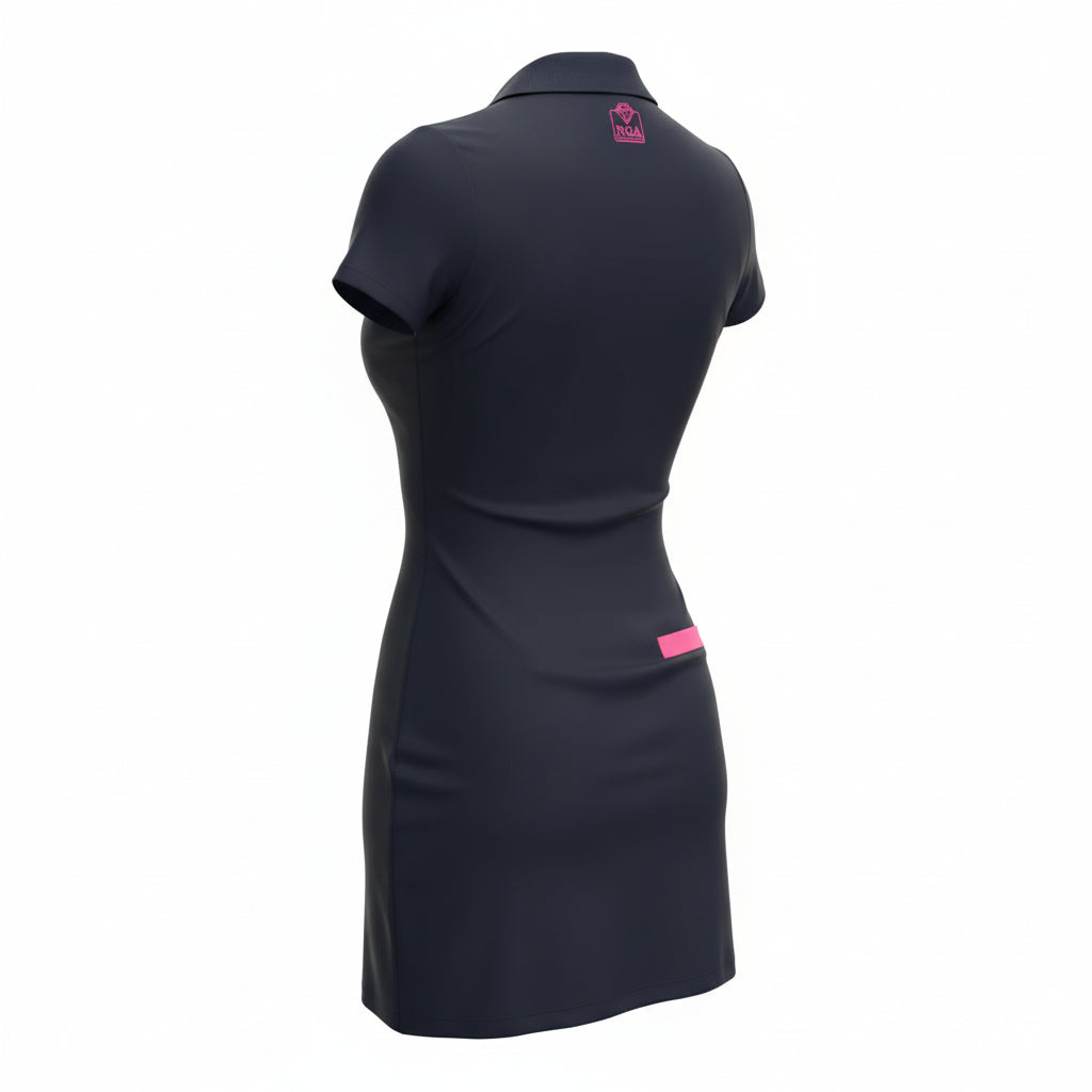 Sneak Peek Short Sleeve Dress - Pink on Navy