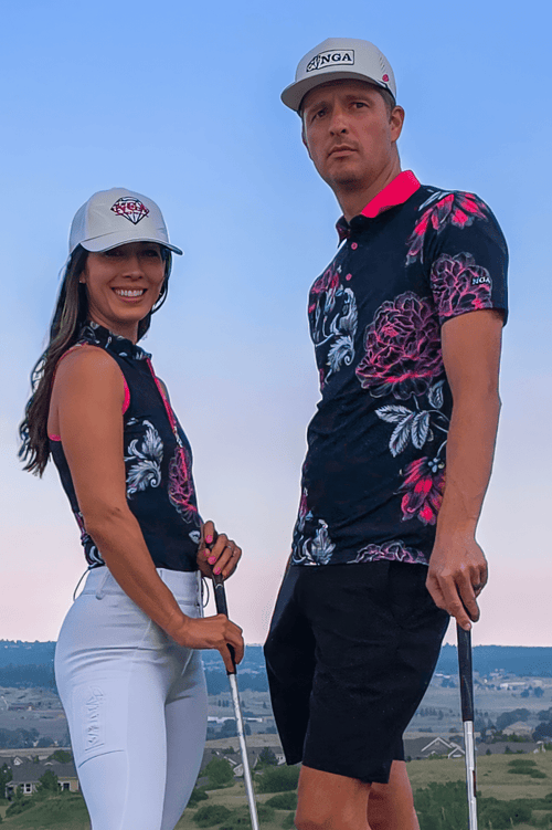 Midnight Blooms Polo for Men