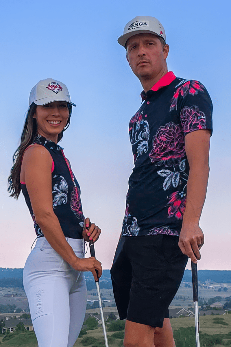 Midnight Blooms Polo for Men