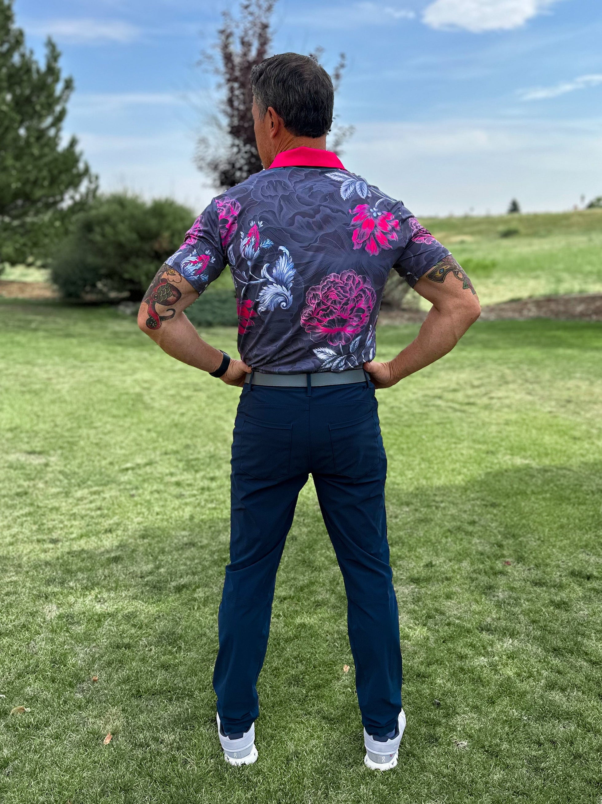 My Store Polo Midnight Blooms Polo for Men