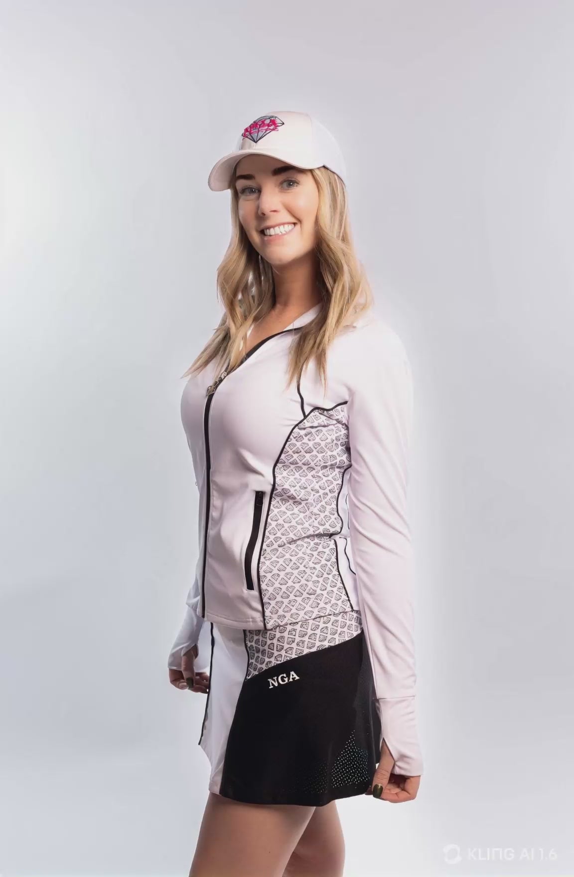 Load video: Gemma Jacket - White/Black Video