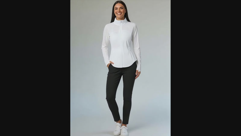 Backtalk White Athletic Windbreaker Jacket