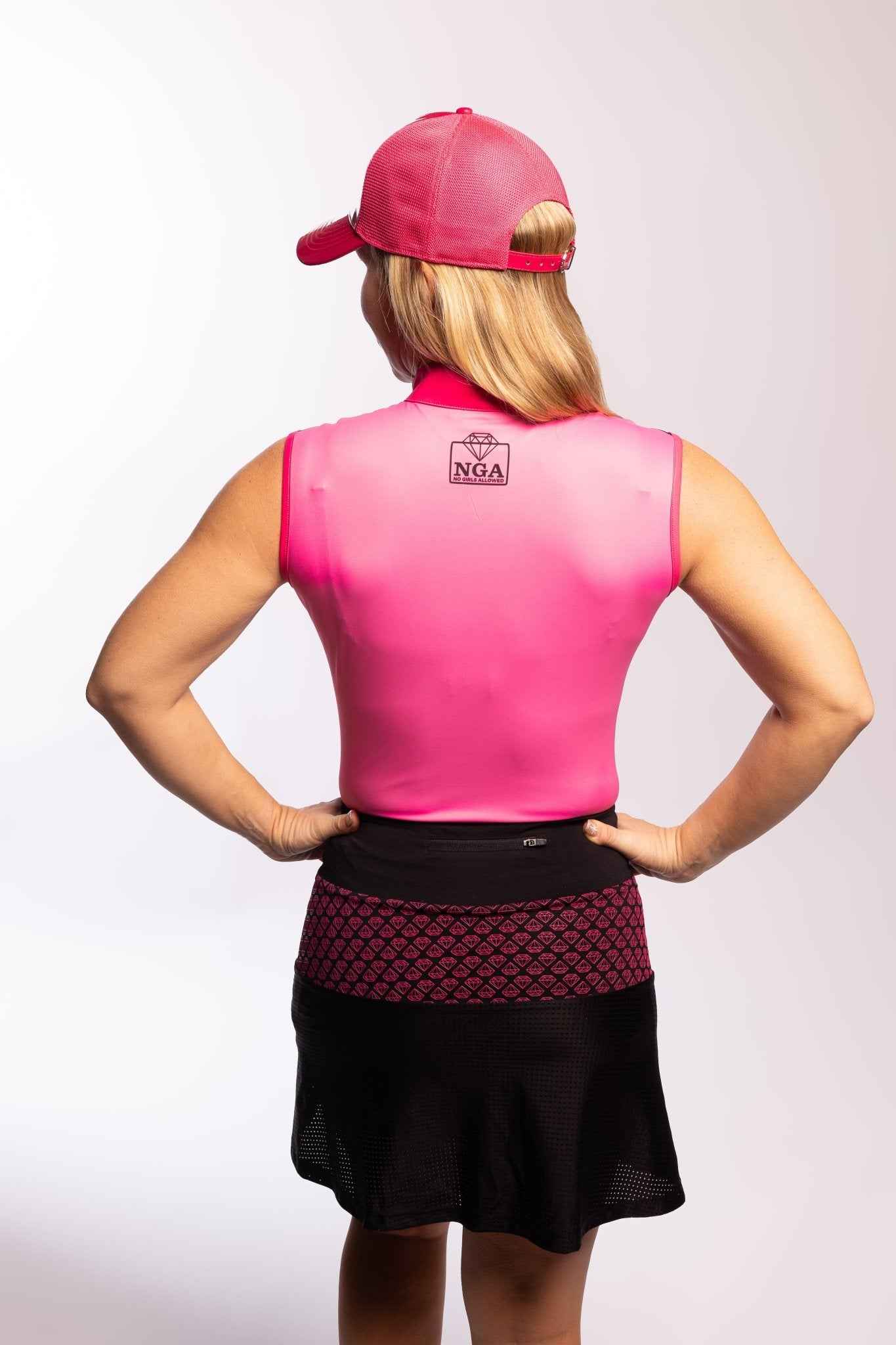 My Store Skirt Diamond Drive Collection Gemma Skirt - Pink on Black