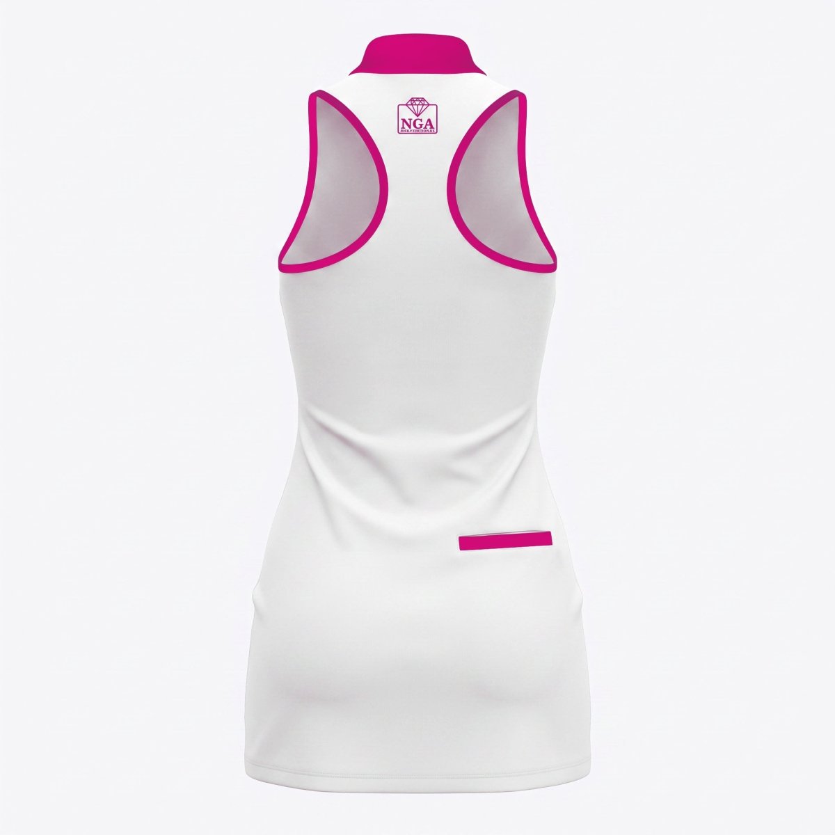 Sneak Peek Racerback Dress - Pink on White