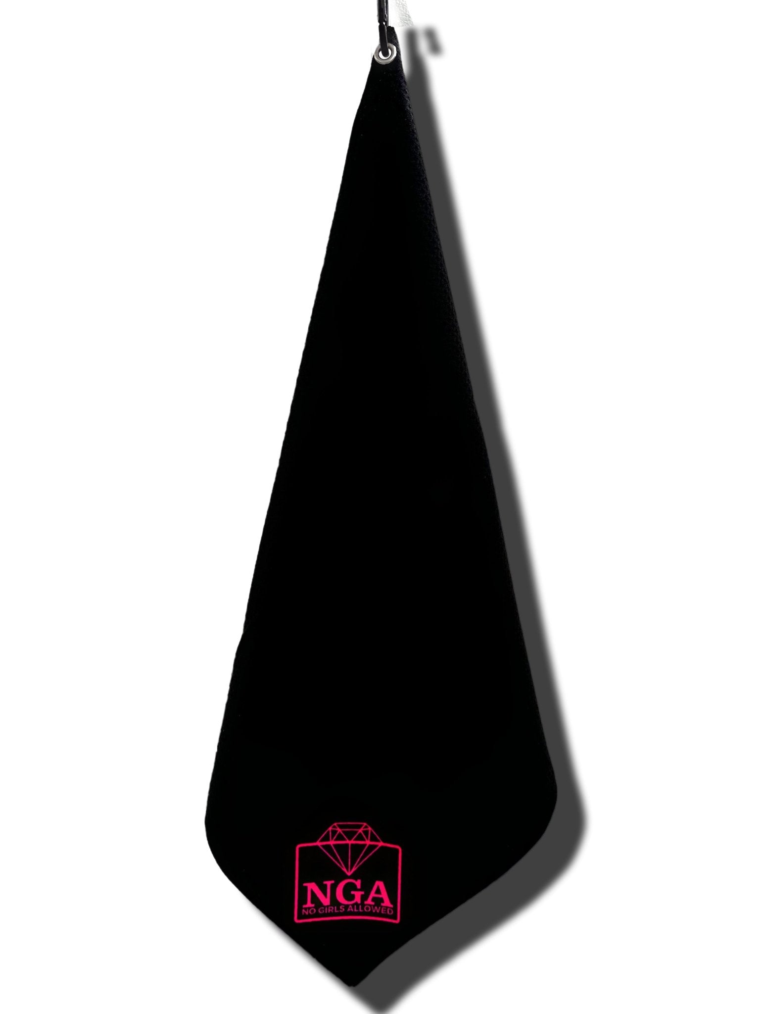 Stuck on You Magnetic Golf Towel - Black & Pink - NGA - No Girls Allowed