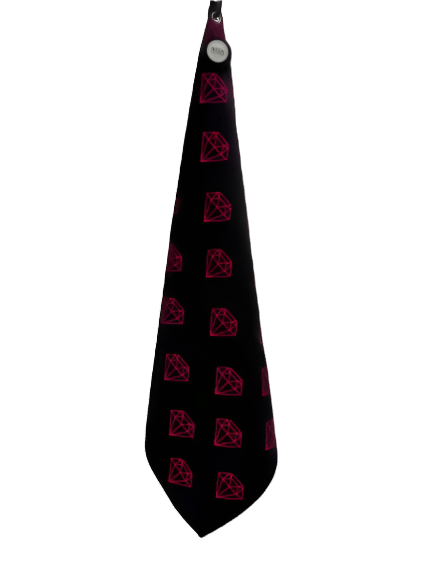 Stuck on You Magnetic Golf Towel - Black & Pink
