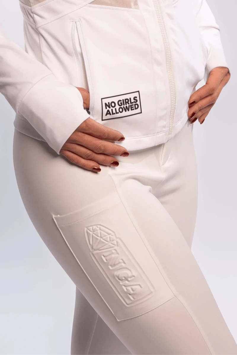 NGA - No Girls Allowed Bottoms Tee-d Up Trouser in White