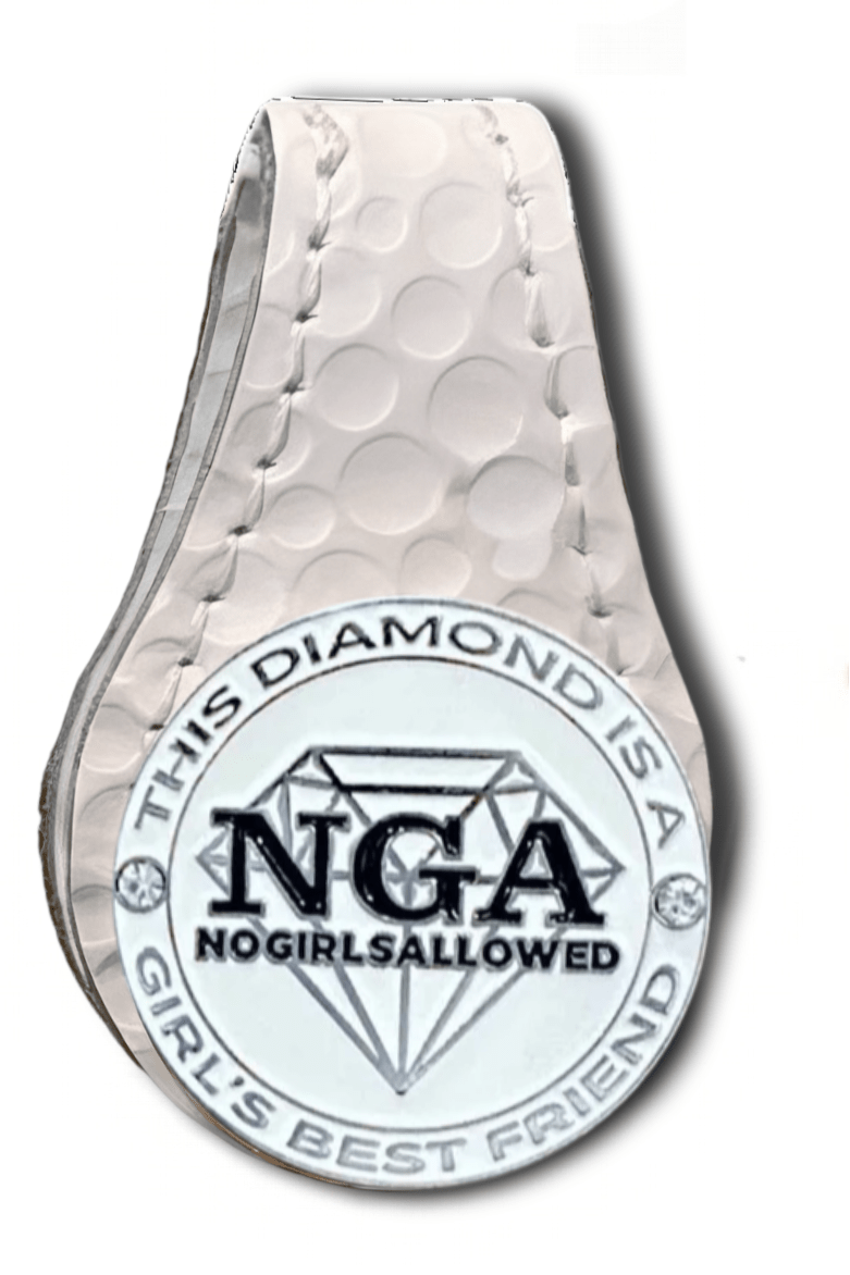 The Icon Hold Ball Marker Magnet - Pin High White