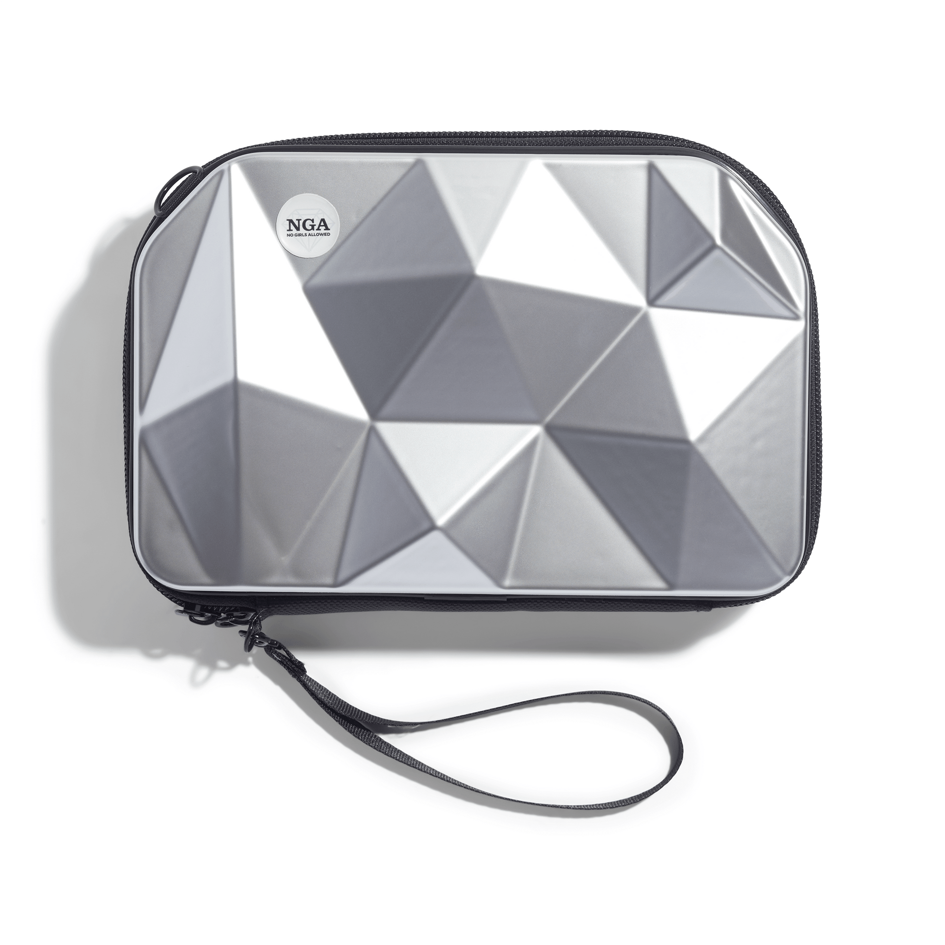 Totally Clutch Silver Diamond Luxe Bag - NGA - No Girls Allowed